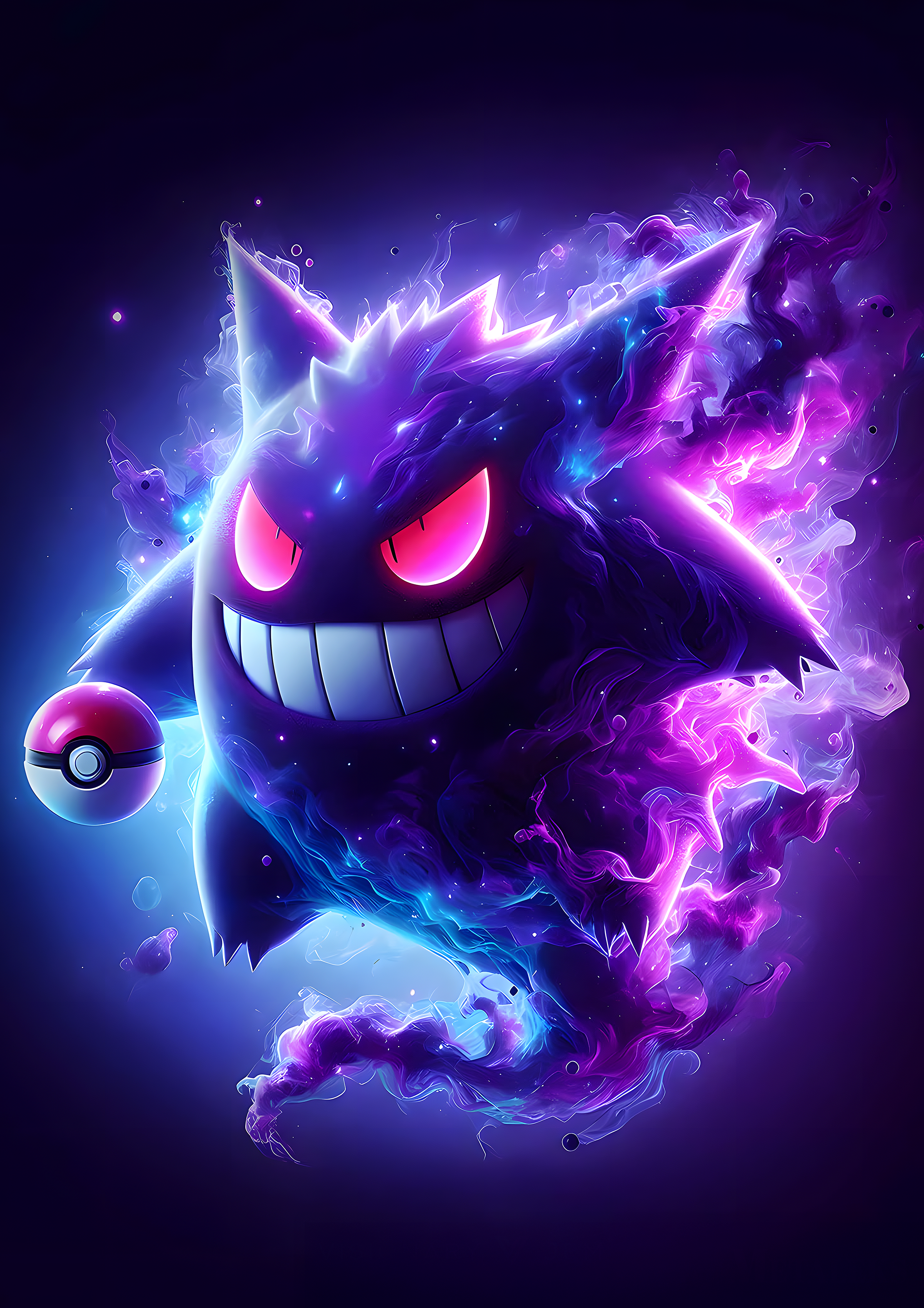 Nebula Gengar metal poster artwork
